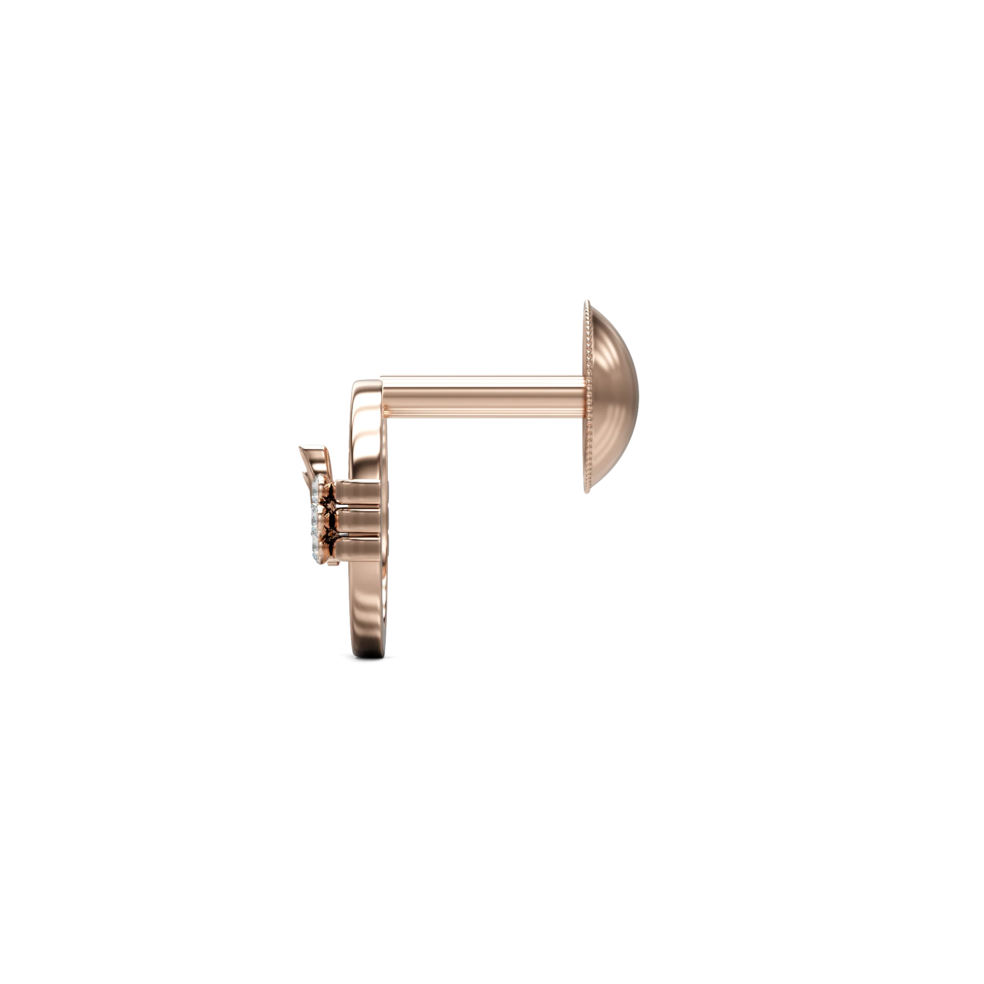 18K Archer Gold Earring - Image 3